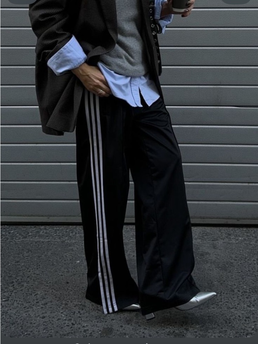 Southpoint Black Track Pants M Wide Leg Cotton Adidas Wales Bonner Gucci Style